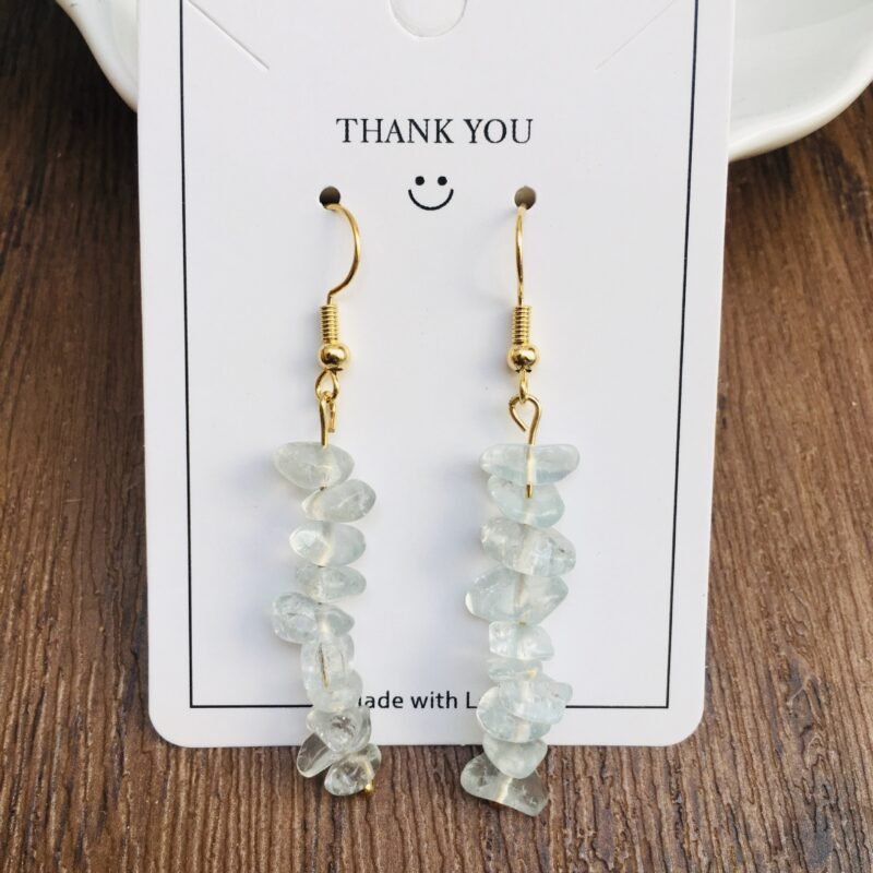 Handmade Natural Crystal Stone Earrings - Image 9