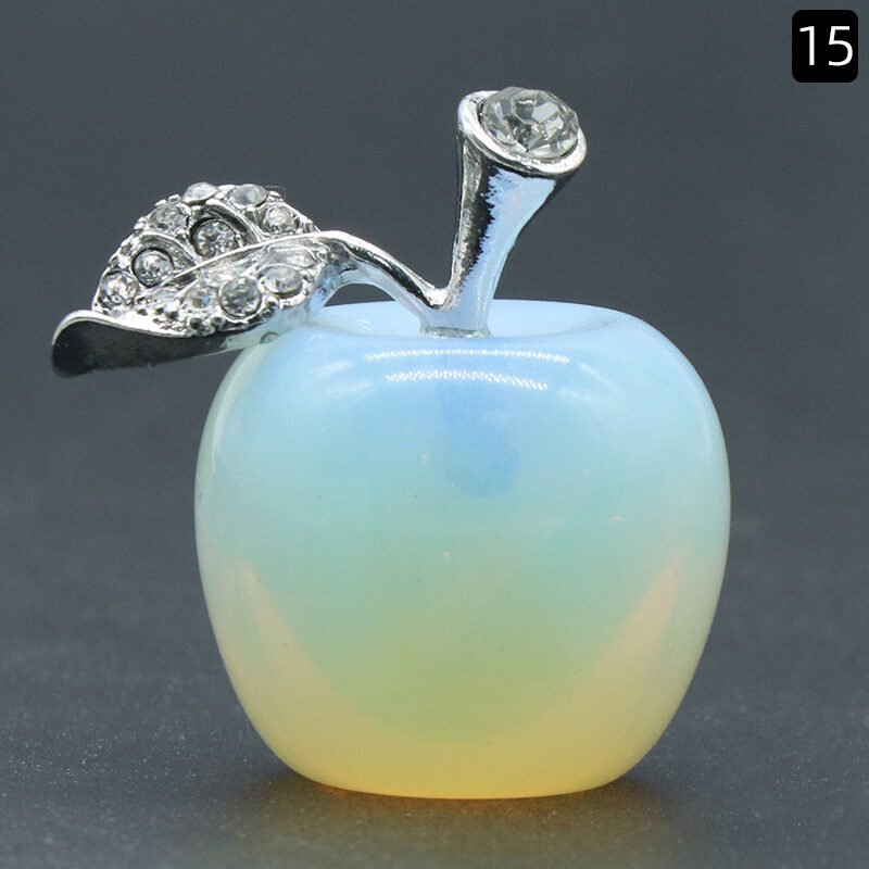 Natural Crystal Stone Apple Ornament - Image 8