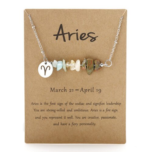 12 Constellation Gravel Combination Necklace - Image 9