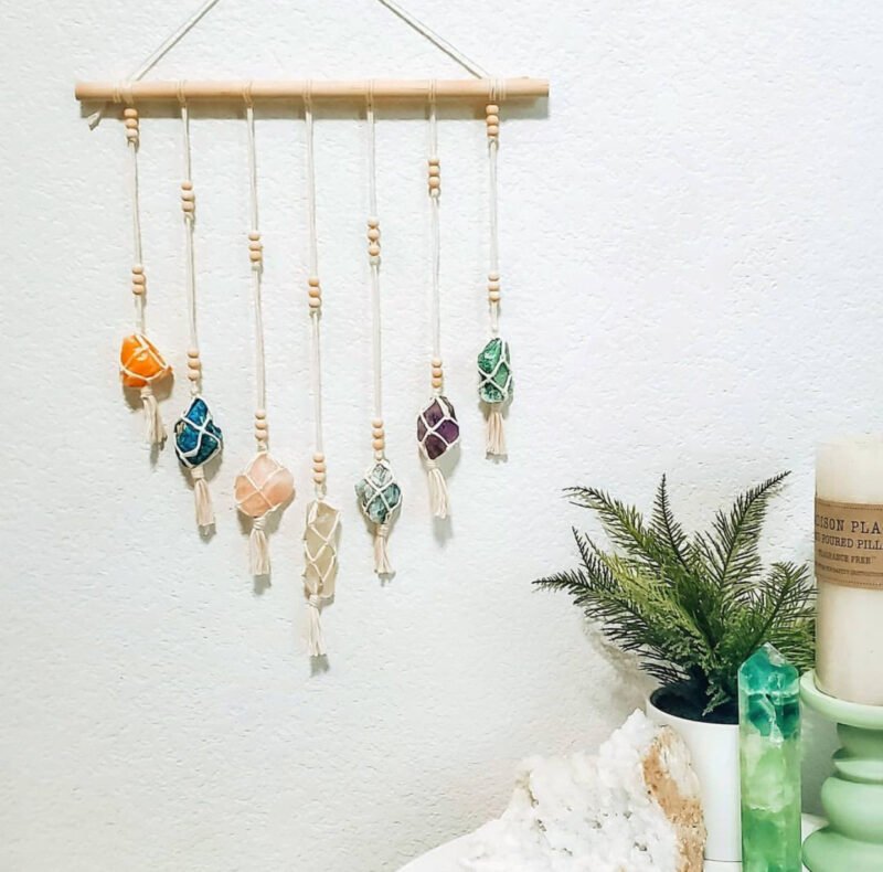 Bohemian Hand-woven Rough Crystal Pendant