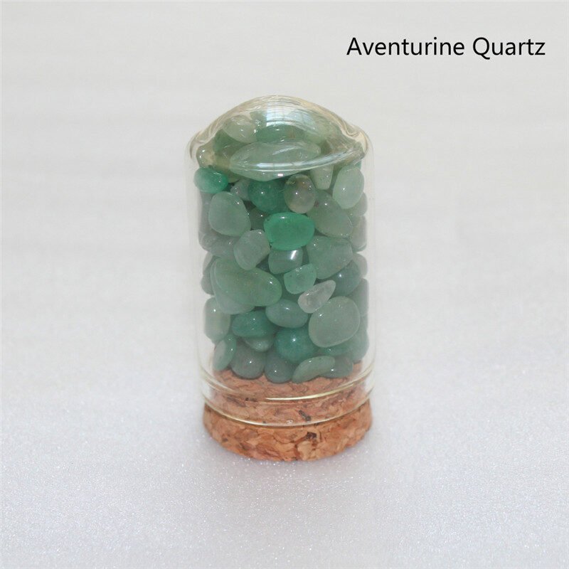 Natural Crystal Crushed Stone Glass Bottle - Image 2