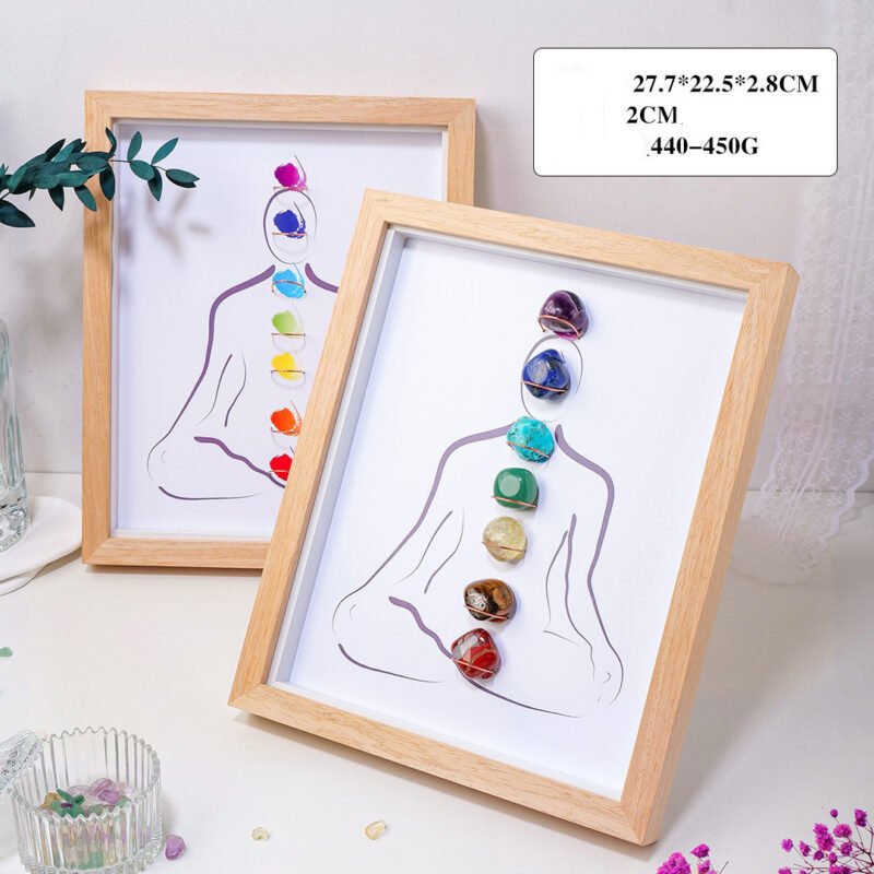 Natural Crystal 7 Chakra Frame Decoration - Image 3