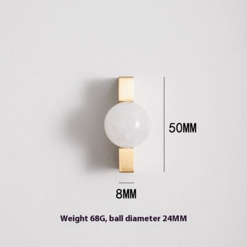 Natural Crystal Round Door Handle - Image 3