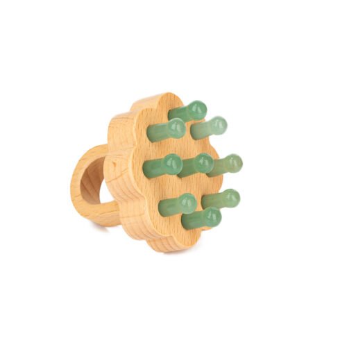 Crystal Nine Tooth Wood Massage Comb - Image 3
