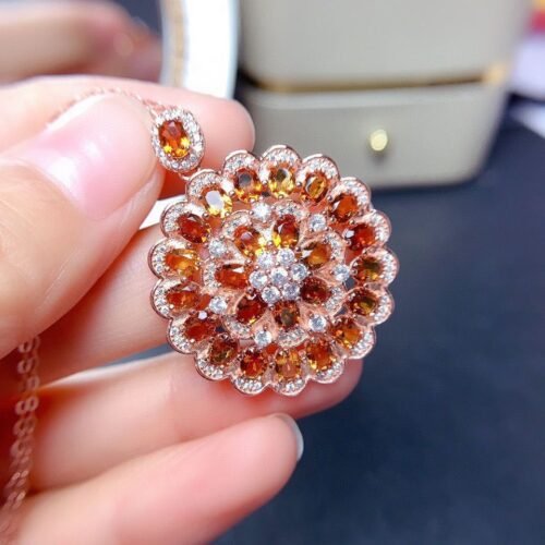 Natural Brazilian Citrine Pendant Female Crystal - Image 4