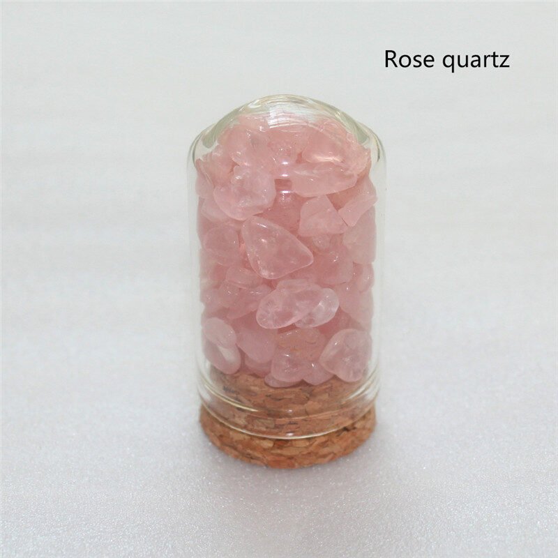 Natural Crystal Crushed Stone Glass Bottle - Image 8