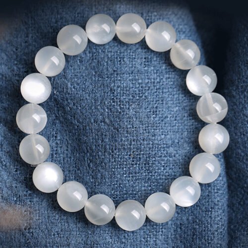 Natural Moonstone Bracelet Women's White Crystal - Image 5
