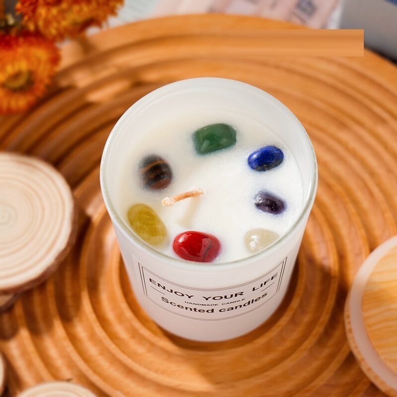 Natural Crystal Stone Aromatherapy Candle Soy - Image 4