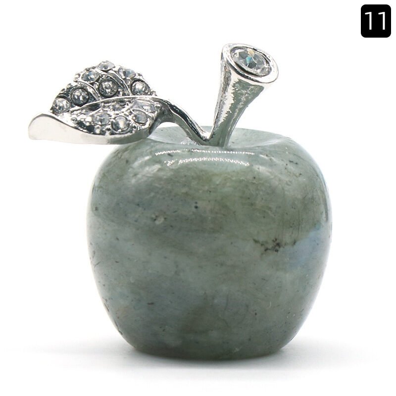 Natural Crystal Stone Apple Ornament - Image 3