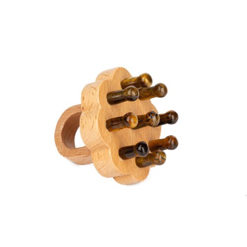Crystal Nine Tooth Wood Massage Comb - Image 2