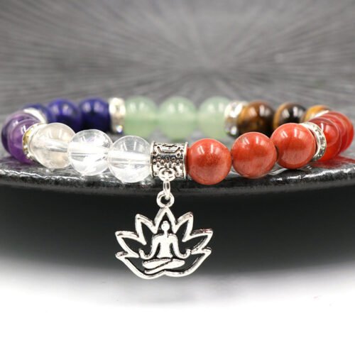 Natural Colorful Rough Stone And Bracelet Set - Image 3
