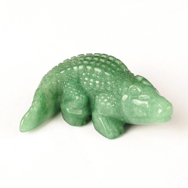 Natural Crystal Crocodile Carving Ornaments - Image 2