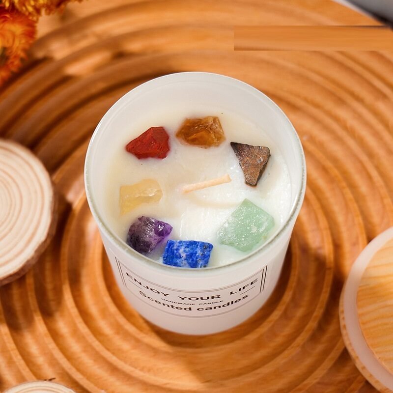 Natural Crystal Stone Aromatherapy Candle Soy - Image 5