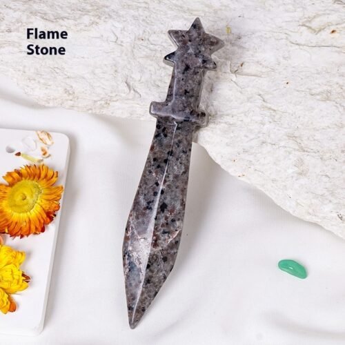 Natural Crystal Stone Dagger Sculpture - Image 4
