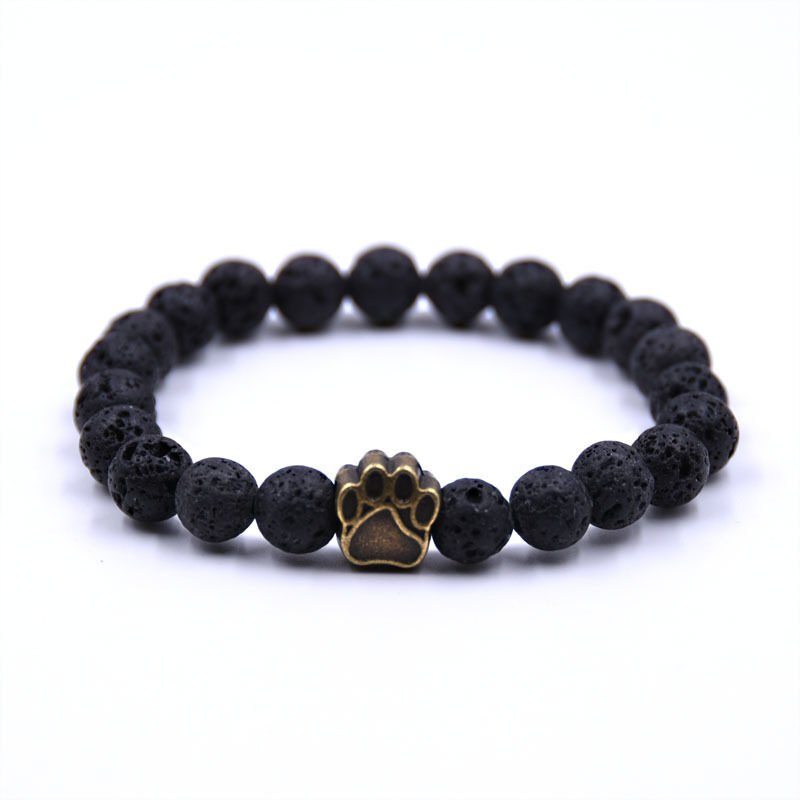 Volcanic Stone Dog Paw Bracelet Tiger Eye - Image 3