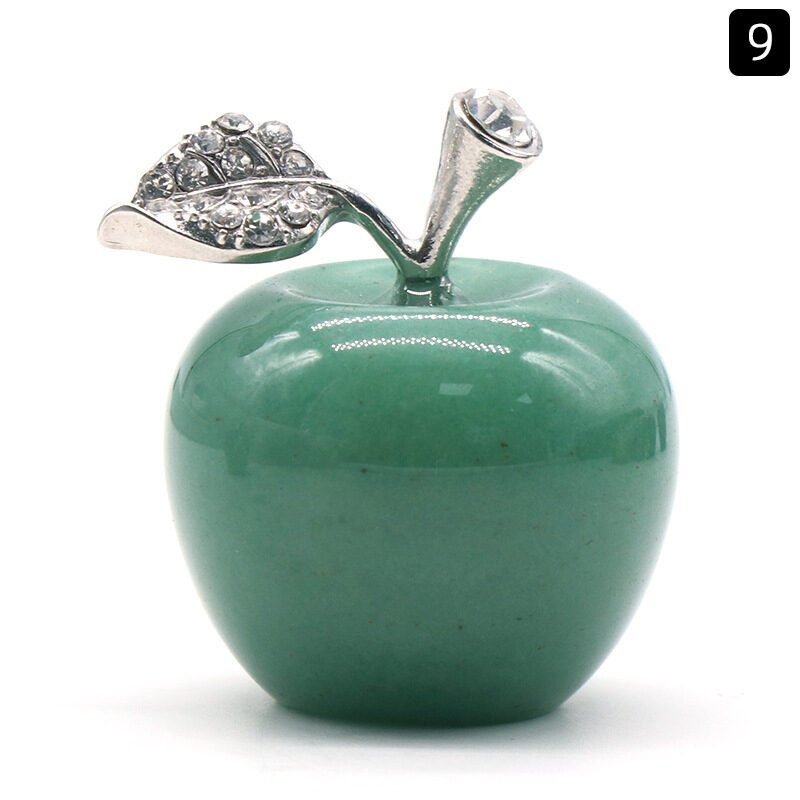 Natural Crystal Stone Apple Ornament - Image 9