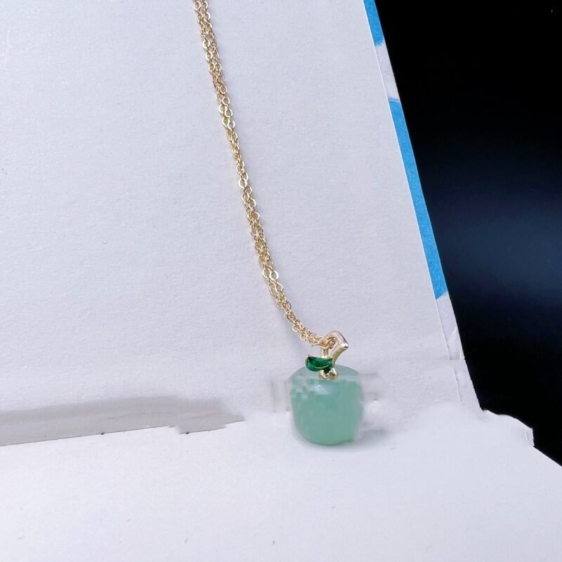 Natural Crystal Little Apple Pendant Necklace - Image 8