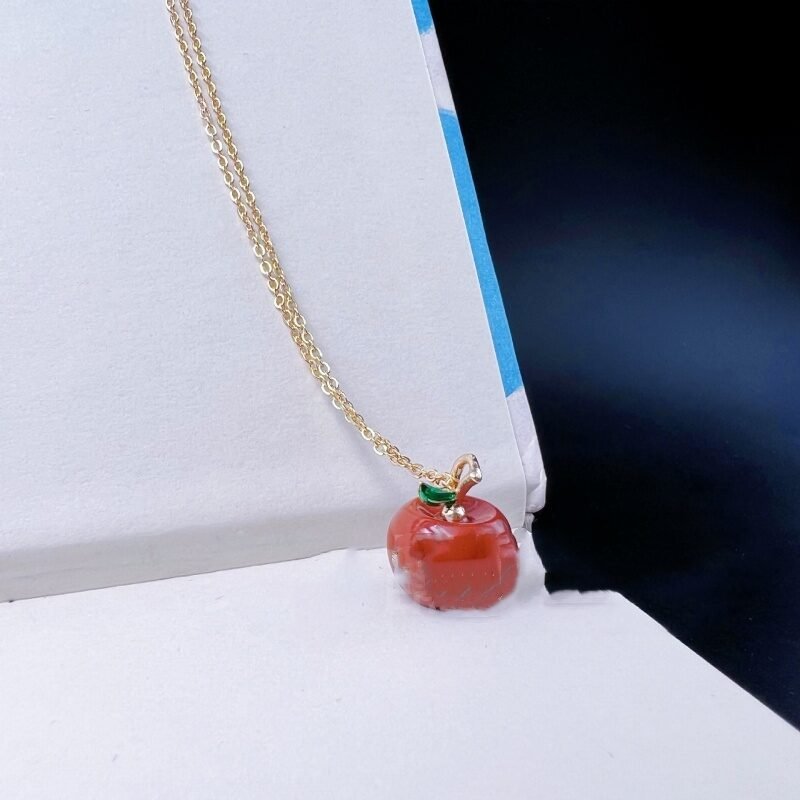 Natural Crystal Little Apple Pendant Necklace - Image 7