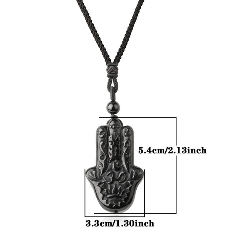 Natural Obsidian Pendant - Image 3