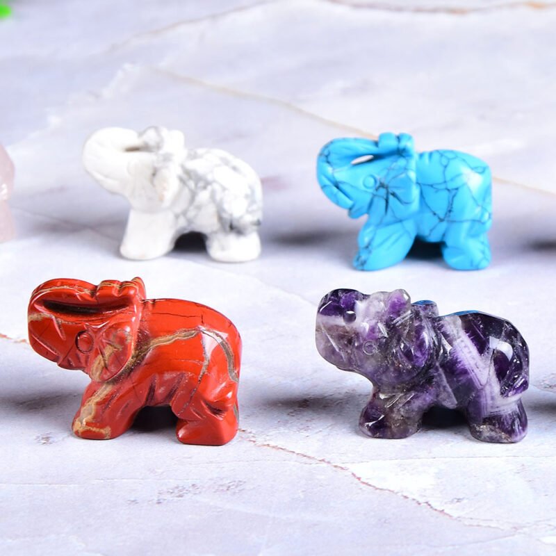 Crystal Carved Elephant Ornament - Image 3