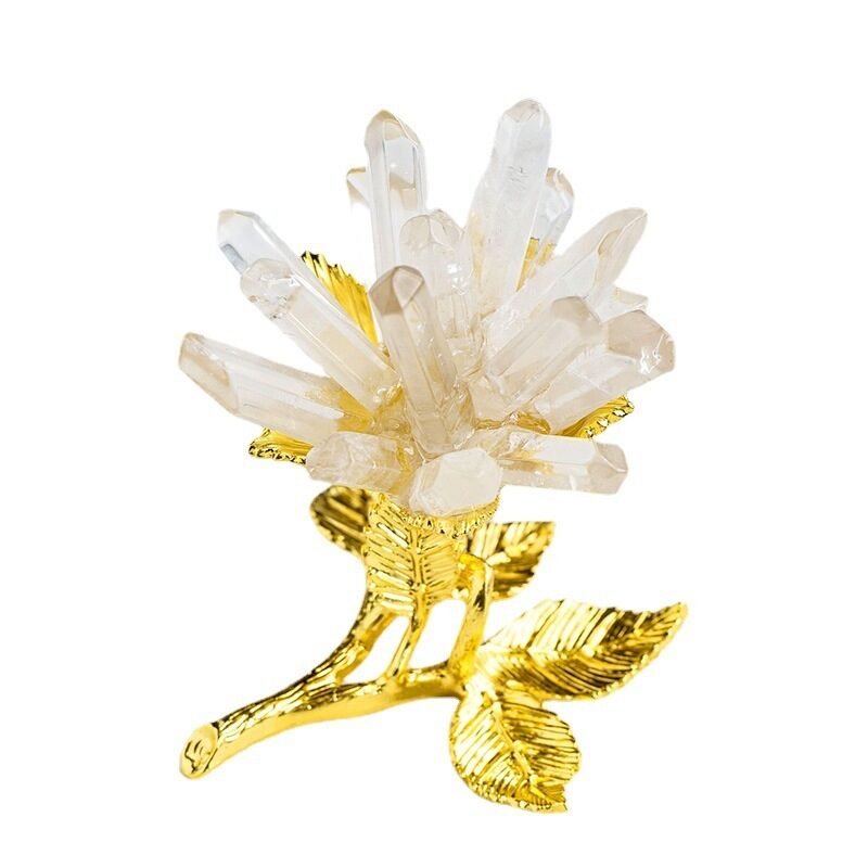 Natural Crystal Cluster Ornaments Flower Tree - Image 8