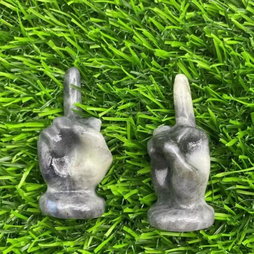 Natural Crystal Carved Middle Finger - Image 8