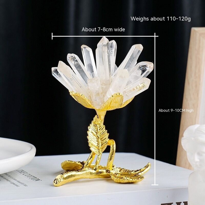 Natural Crystal Cluster Ornaments Flower Tree - Image 6