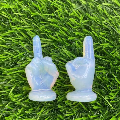 Natural Crystal Carved Middle Finger - Image 6