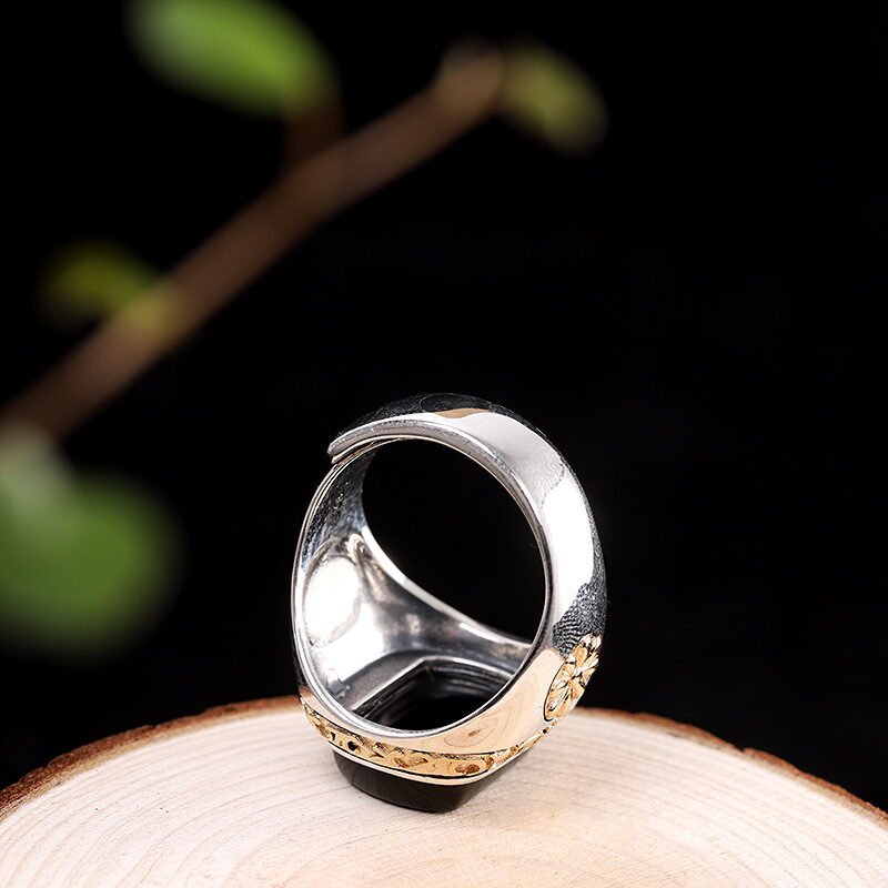 Personalized Men's Black Onyx Ring - Image 5