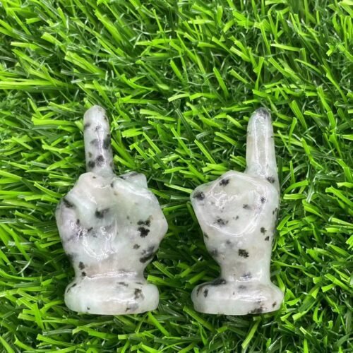 Natural Crystal Carved Middle Finger - Image 9