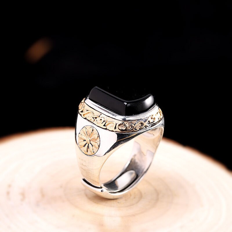 Personalized Men's Black Onyx Ring - Image 2