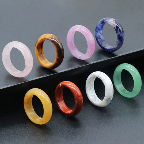 Natural Crystal Agate Stone Running Ring - Image 6